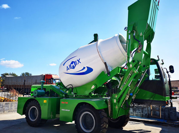 self loading concrete mixer