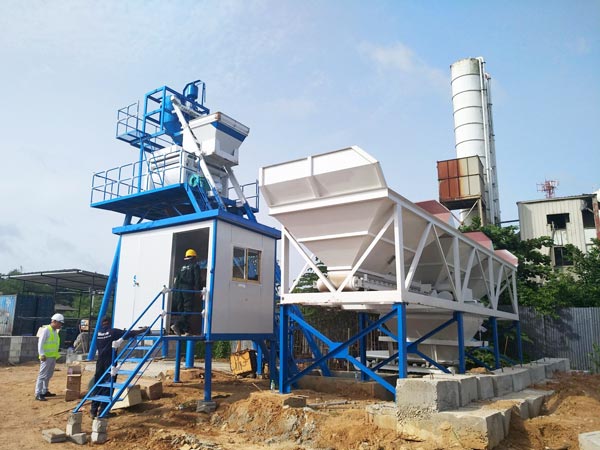 AJ-50 stationary concrete batching plant