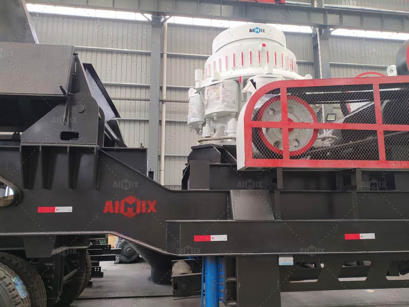 AIMIX mobile cone crusher plant in factory